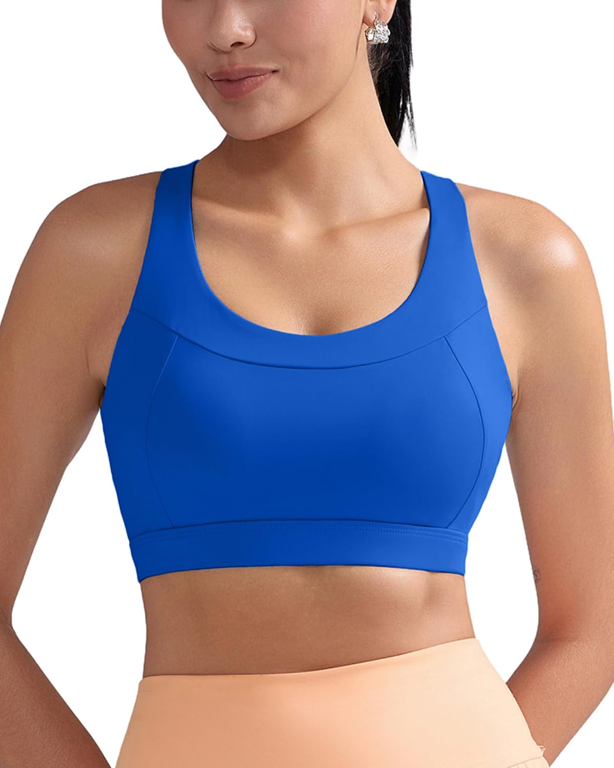 RUNNING GIRL Sports Bras for Women High Support,Racerback Molded Cup Sports Bra with Sewn in Pads - Image 8