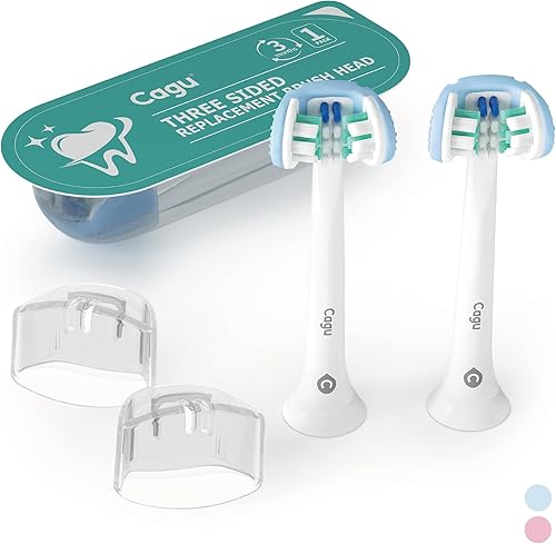 Cabezales de cepillo de dientes de tres caras con cepillo de lengua compatible con cabezal de cepillo de repuesto Philips Sonicare, cabezal de