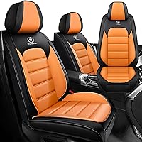 Vista 11 de Fundas de Asientos de Automóvil para Chevrolet Equinox 2005-2025, Impermeables Suaves Transpirables Fundas de Asiento de Cuero PU con Bolsillos