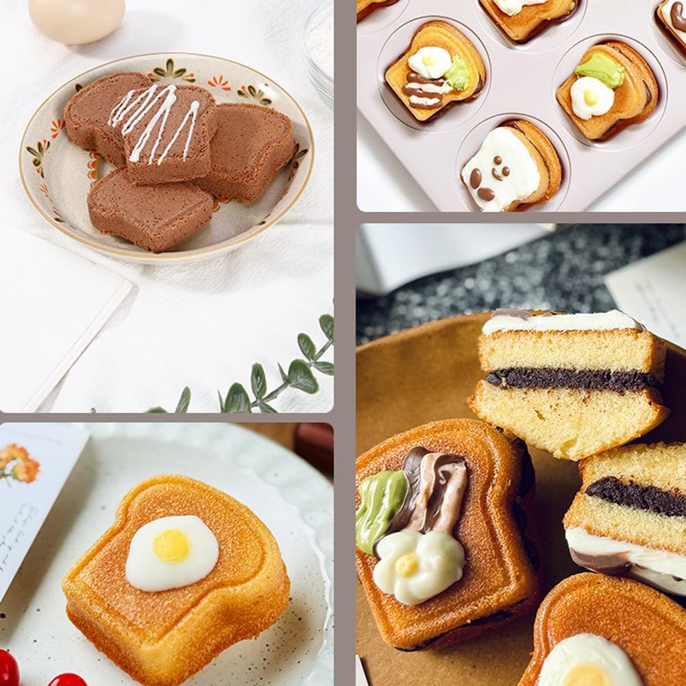 CANDeal 12 Tassen Madeleine Formen Kuchenform, Antihaft-Jakobsmuschel Madeline Backformen Für Home Oven Backen Und Kommerzielle Nutzung, Toast Form Kuchen Backen Tabletts
