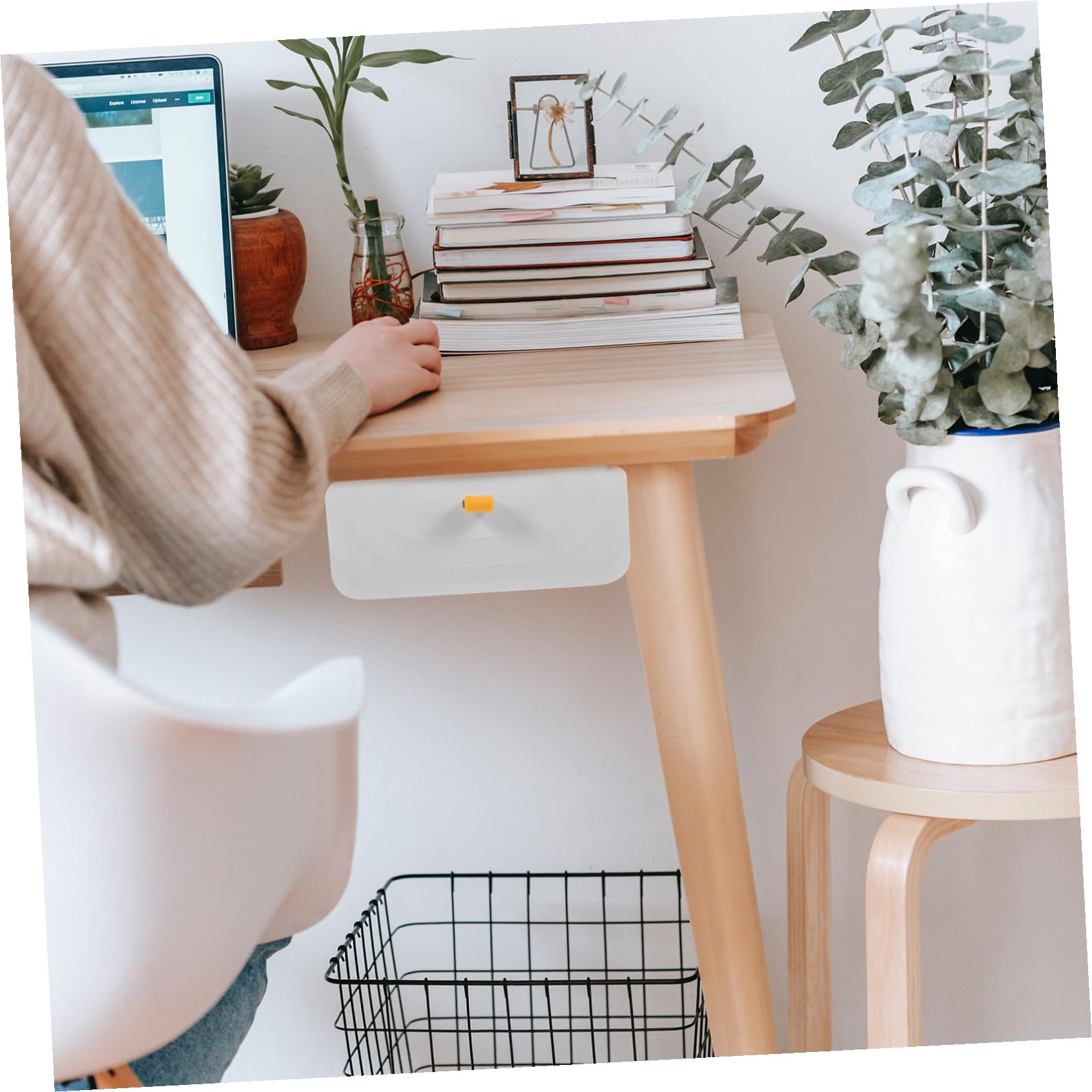 Organizador Multiusos de Plástico Blanco Cajones de Escritorio