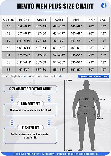 Miniatura 3 de Hevto Traje de neopreno de talla grande para hombres y mujeres, 30.079 in, 50.157 in, neopreno completo, shorty traje húmedo con cremallera en la
