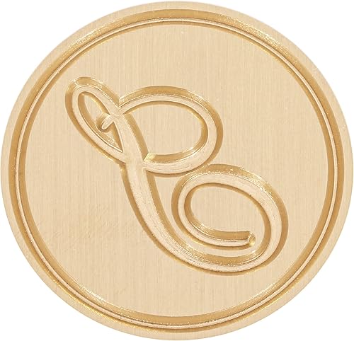 Miniatura 3 de Yoption - Sello de cera con diseño de letra del alfabeto y cabeza de latón retro, sello clásico