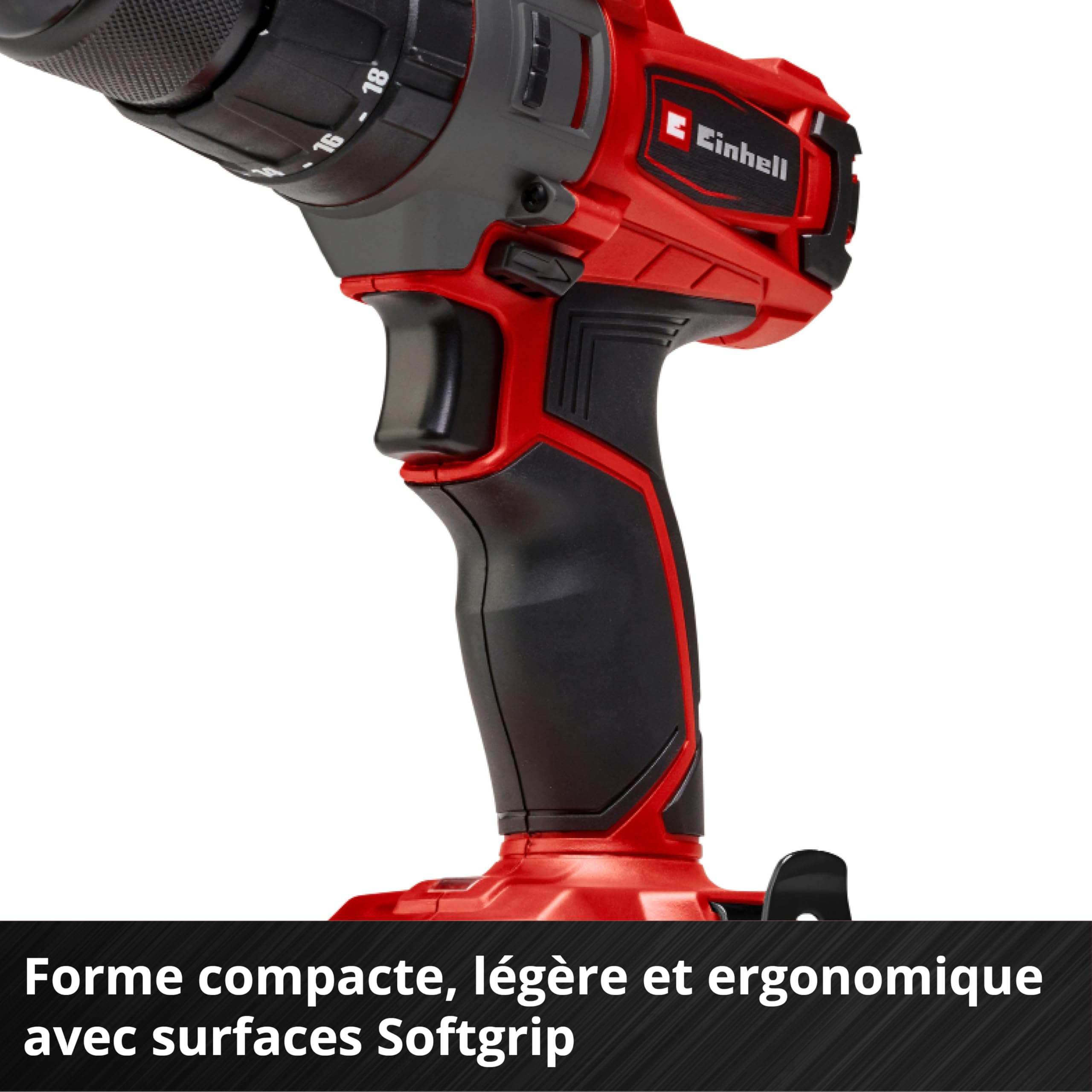 Einhell Perceuse Visseuse à percussion sans fil TE-CD 18/2 Li-i +64 (1 x 2,0 Ah) PXC Einhell (Li-ion, 18 V, Couple 44 Nm) Livré avec 2 Batteries 2,0Ah, Chargeur et 64 Accessoires
