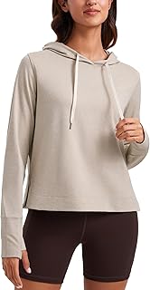 Cloud Jersey Pullover Hoodies for Women Long Sleeve Hooded Workout Sweat...