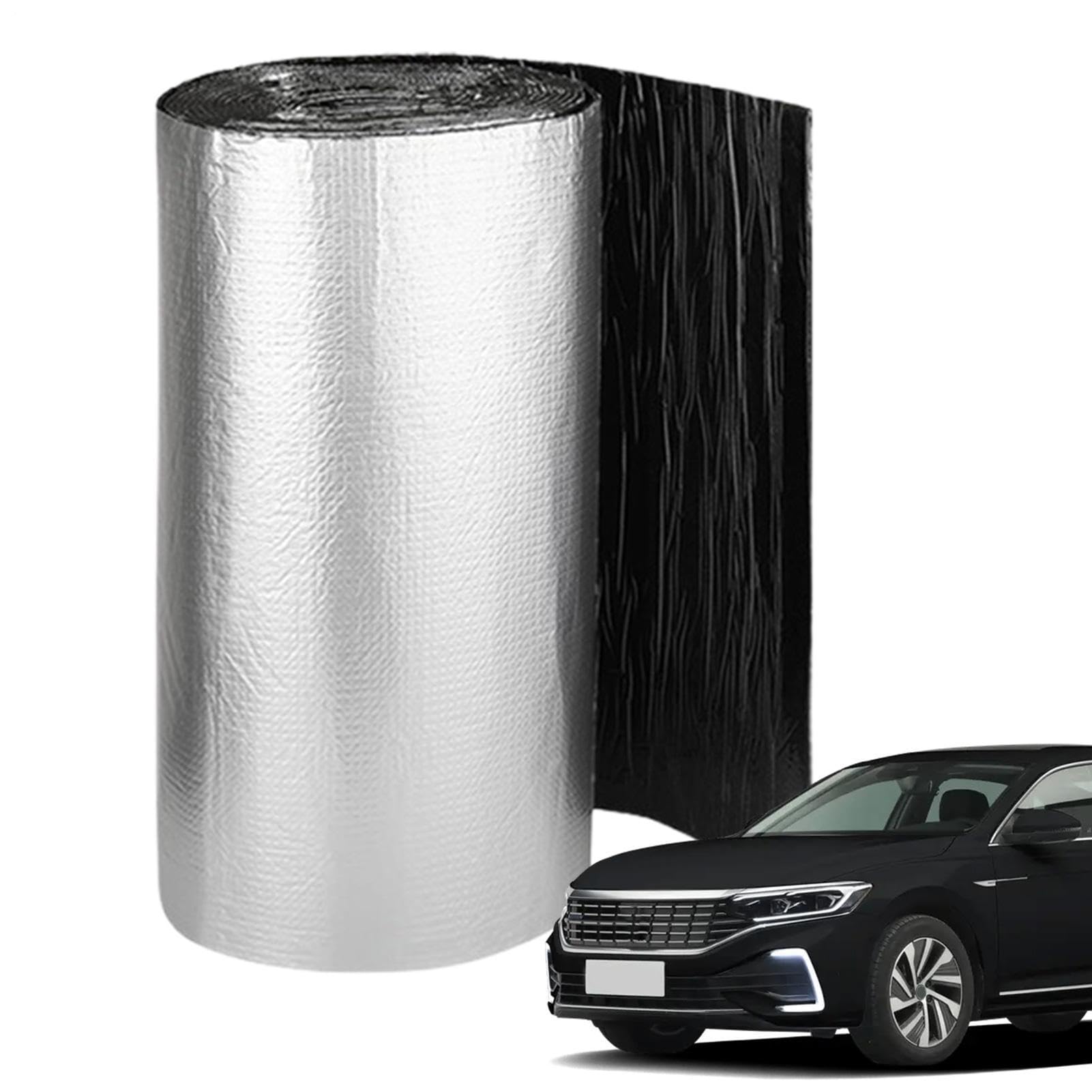 Auto-Sounddämmmatte 200x50cm selbstklebend, zuschneidbare Wärmeisolierung | Dämmmaterial für Wohnmobile geeignet für Türen, Dach, Haube, Kofferraum, Radkästen – ganzjährig