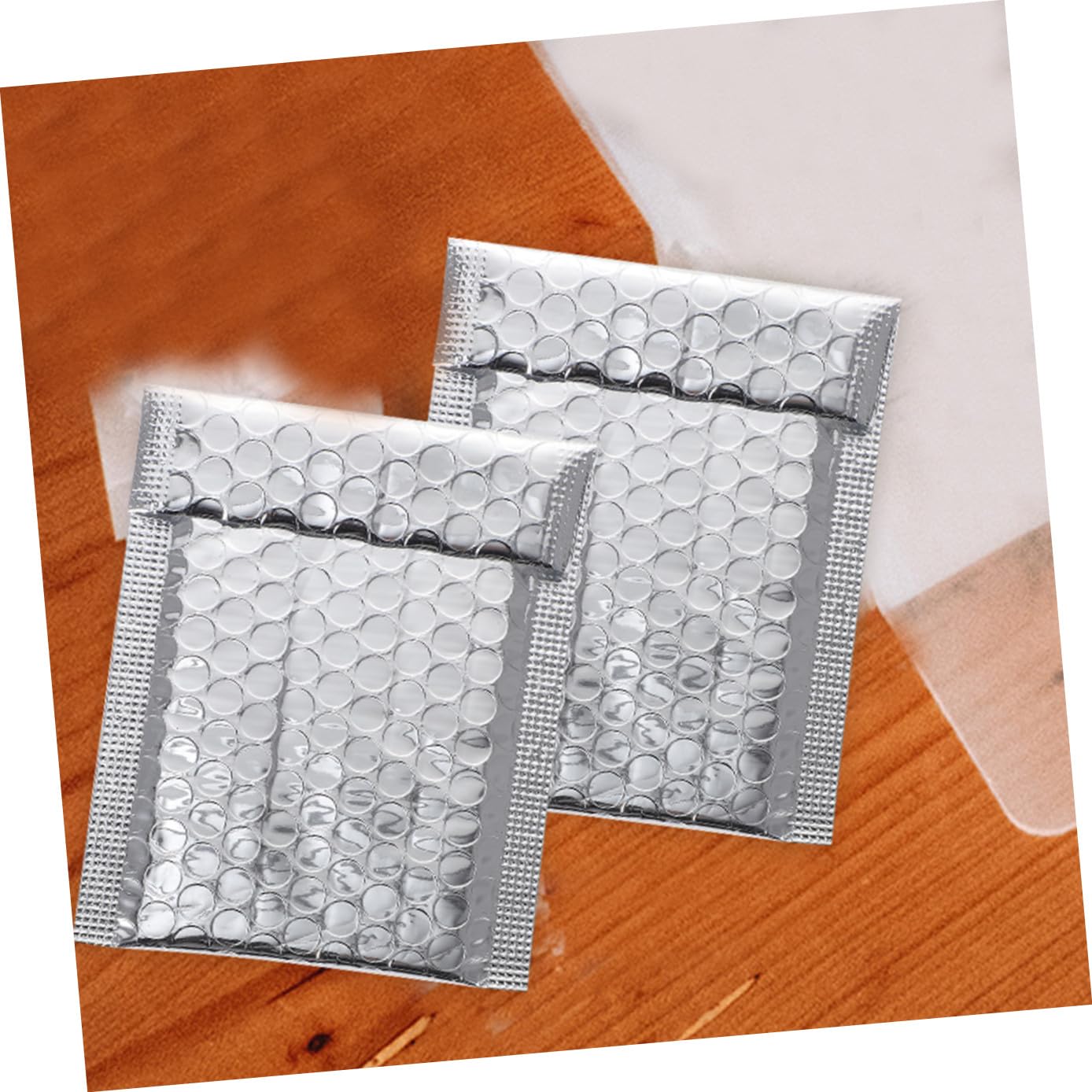 100 pezzi Buste Imbottite per Spedizioni con Bolle d Aria Autoadesive Resistenti e Protettive per Abbigliamento e Oggetti Fragili Formato Argento