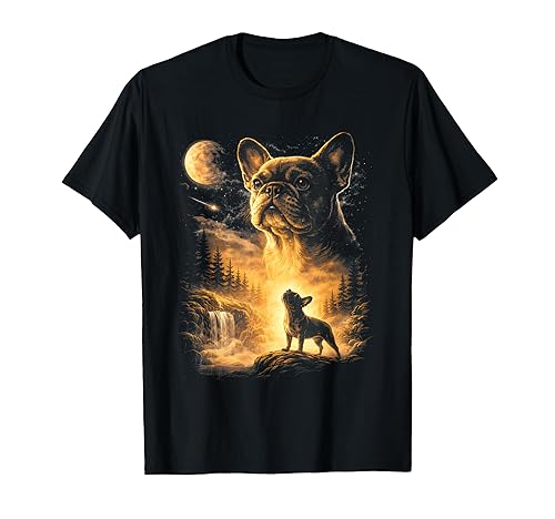 French Bulldog Howling to The Moon Meme 90s Animal Graphic