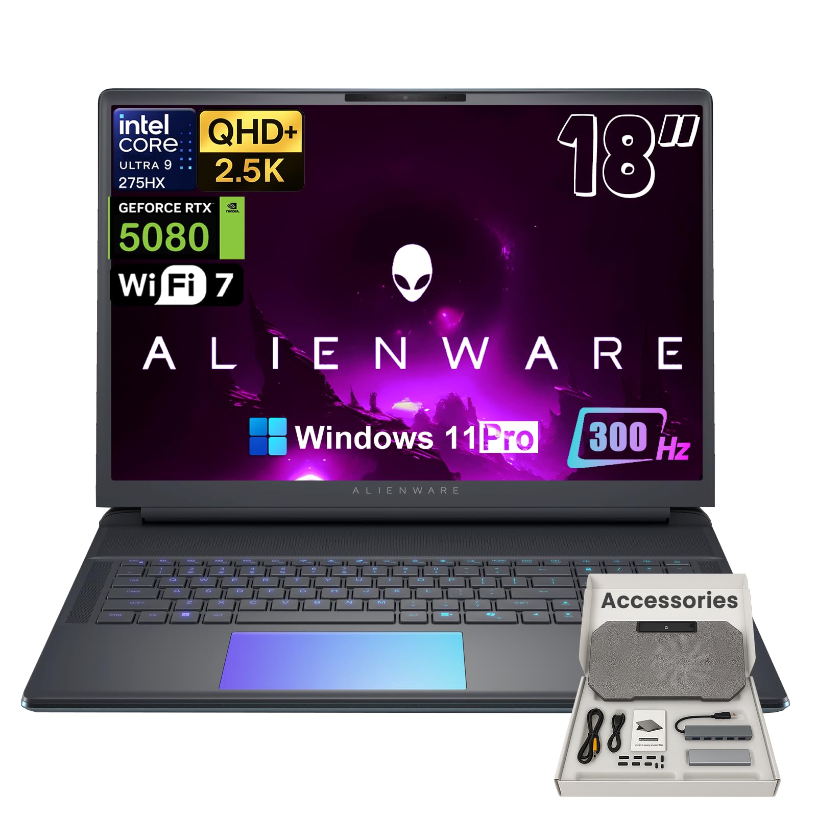 Snapklik.com : Alienware 18 Area-51 Gaming Laptop - NVIDIA RTX 5080 ...