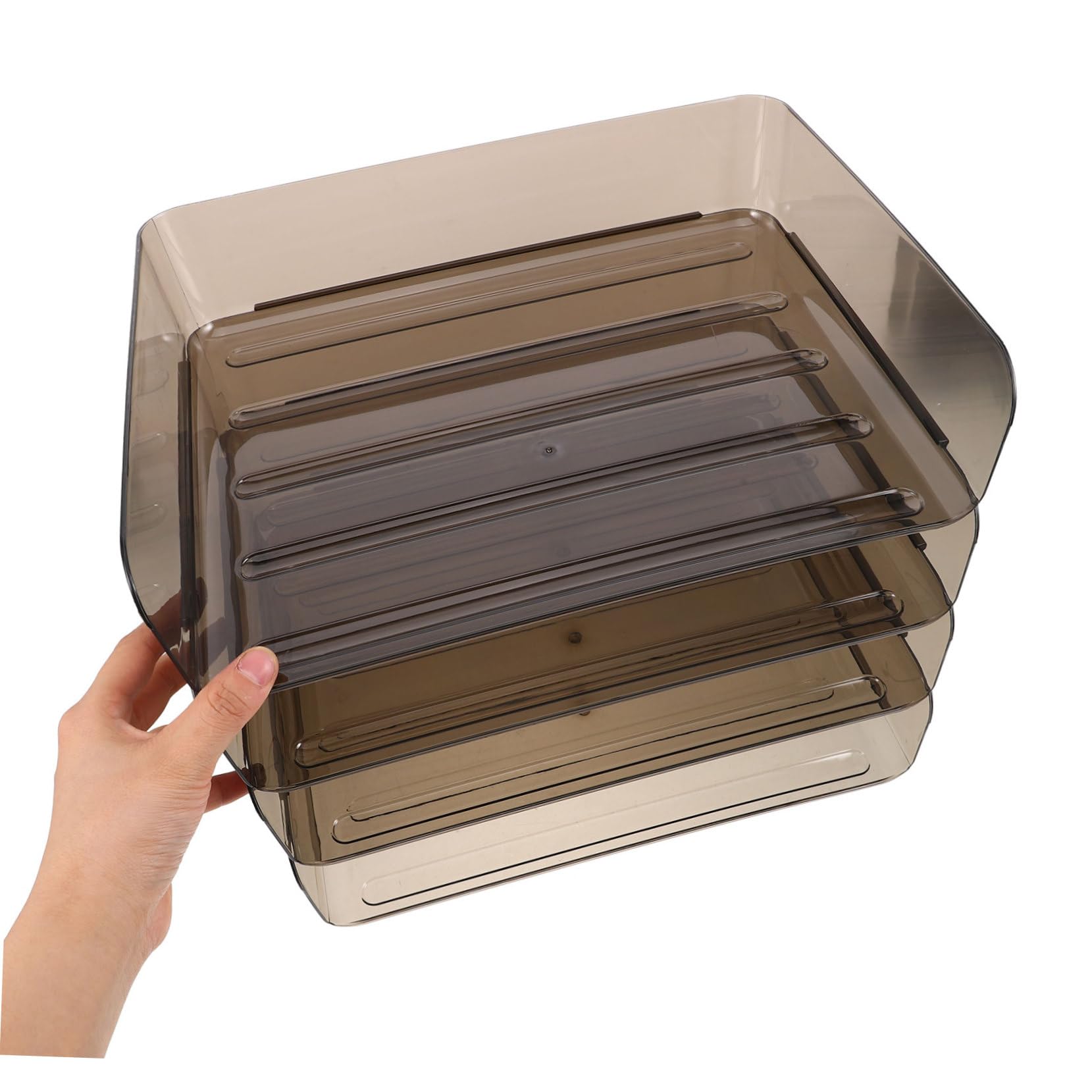 VILLCASE Estante para Documentos de Acrílico Transparente Organizador de Escritorio Multiusos para Almacenamiento de Papel Libros y Materiales de Oficina para Despacho