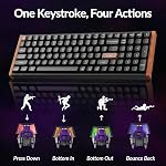 Keychron K4 HE 96% Wireless Magnetic Linear Switch Gaming Keyboard - Rapid Trigger, Adjustable Actuation, RGB Backlit, Tri-Mode (Bluetooth 5.2/2.4GHz/USB-C) Mac & Windows - PBT Keycaps & Wood-Aluminum