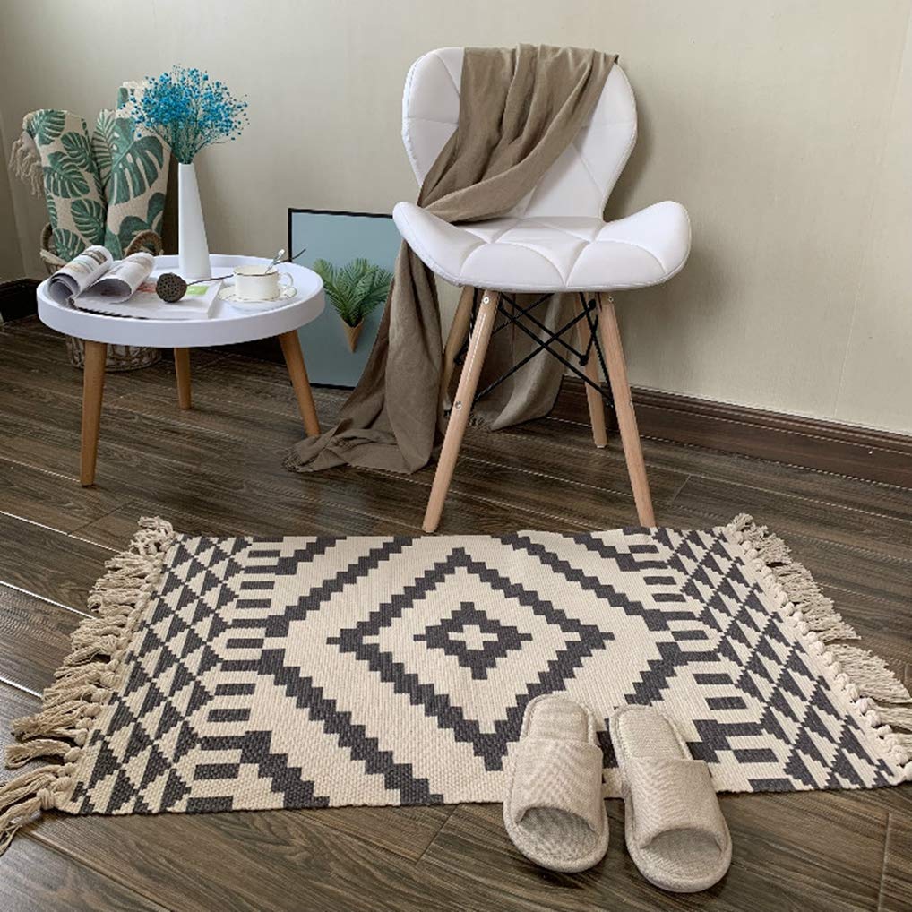 Amazon｜玄関マット 室内 カラー 洗える 綿100％ 50x80cm おしゃれ
