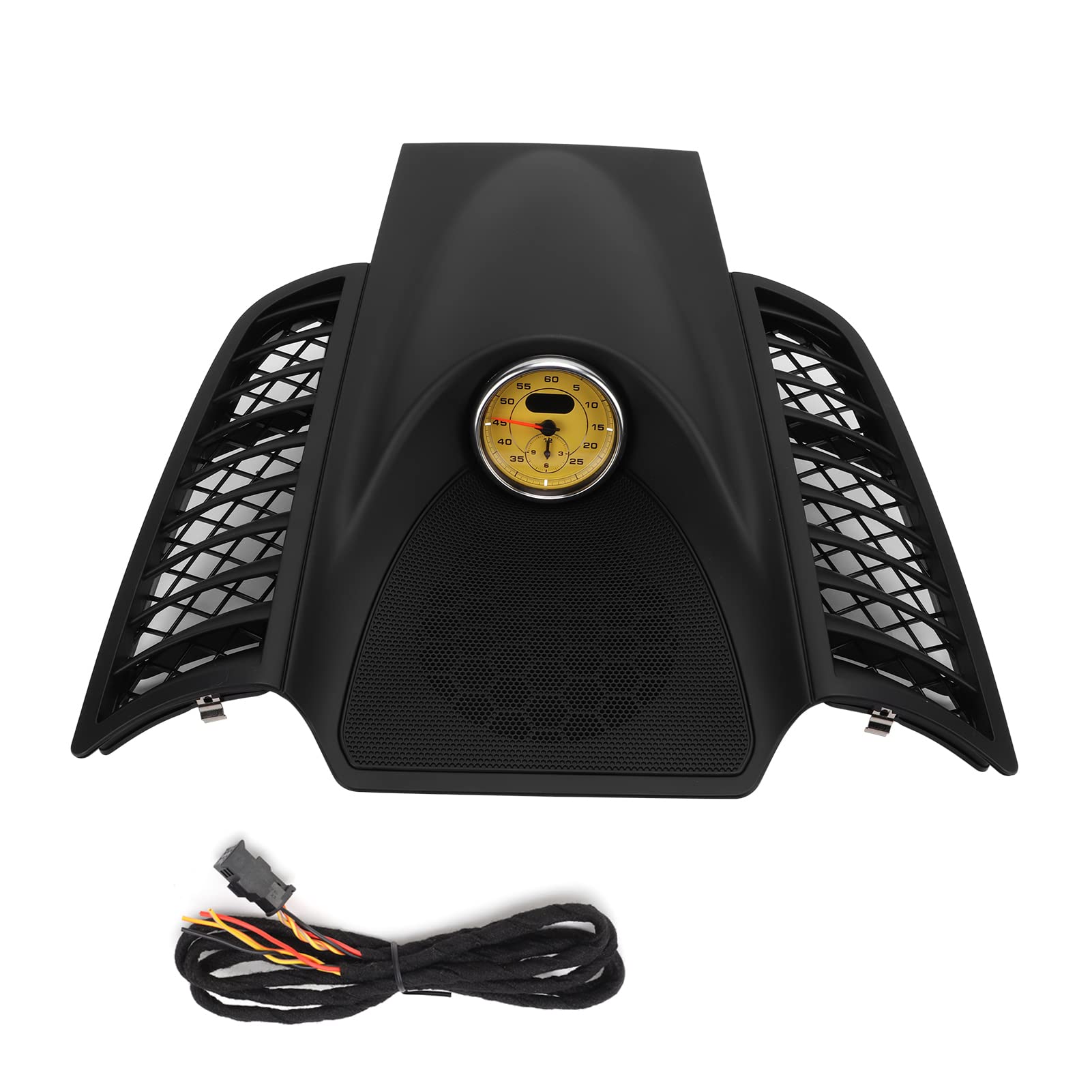Kit Pannello Cronometro Cruscotto Auto Cover Nera 2011-2017 (cronometro giallo)