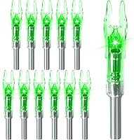 Vista 9 de 6/12 PCS S Lighted Nocks for Arrows .244"/6.2mm Inside Diameter Lighted Arrow Nocks for Archery Hunting