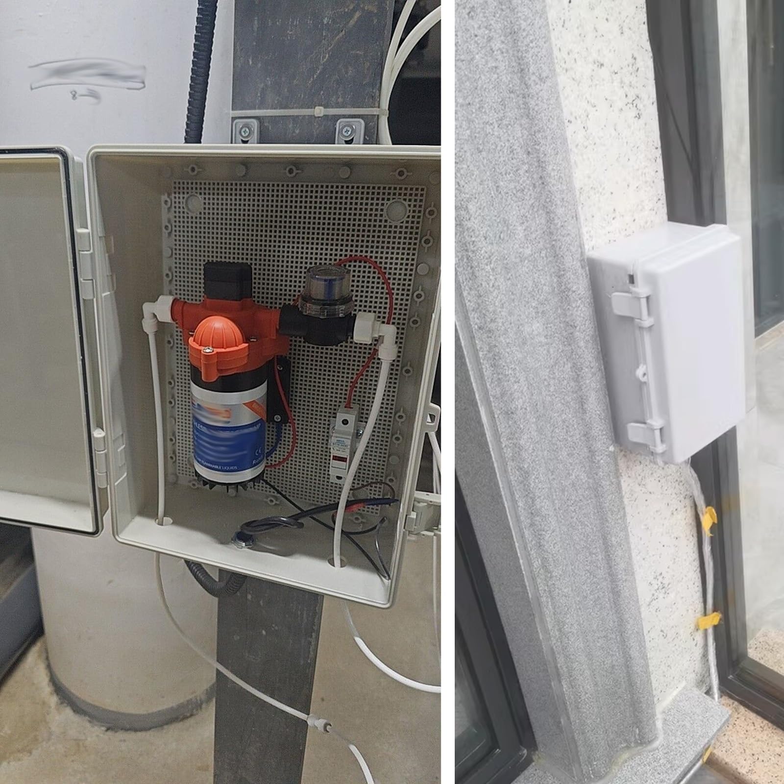 Abzweigdose Wasserdicht Elektrokasten, Aufputz Abzweigdose/Verteilerkasten/Steuerkasten Mit Wand- Und Masthalterungen, Graue Elektronische Abzweigkasten Kunststoff(450x300x170mm)