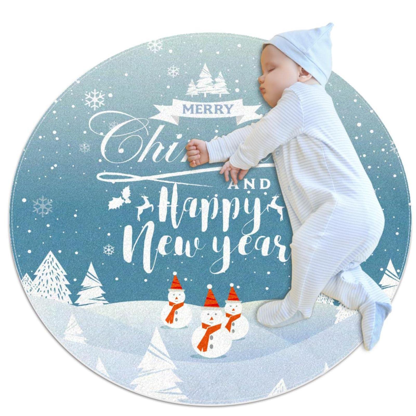 Paillasson bonhomme de neige rond pour décorer votre salon cocooning