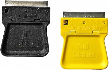 2 Original Mini scraper with Metal Blade Carded U.S. Made Razor Scraper