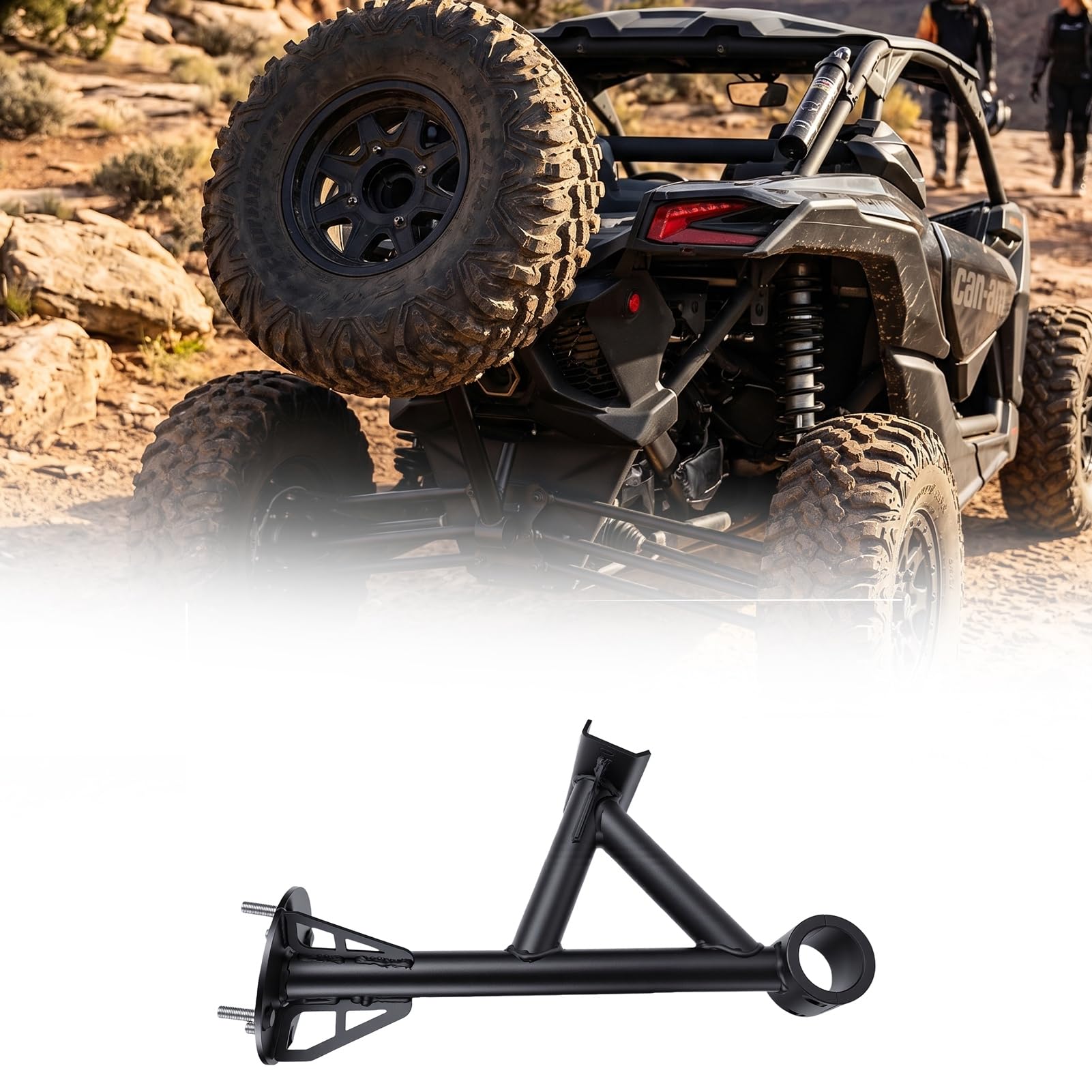 Tbest Ciężki Stalowy Uchwyt na Zapasowe Koło ATV z Rurą 1-3/4 Cala dla X3 900 Turbo R X DS Turbo R DS X RR MAX STC-CA-X3-00