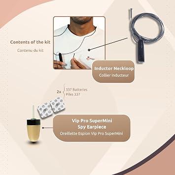 PingaOculto Spy Headset Mini (Vip Pro SuperMini Bluetooth Wired Microphone) | Calls and recordings, iPhone and Android, Invisible, Wireless earpiece, Hidden earpiece, Mini size, Spy earphone