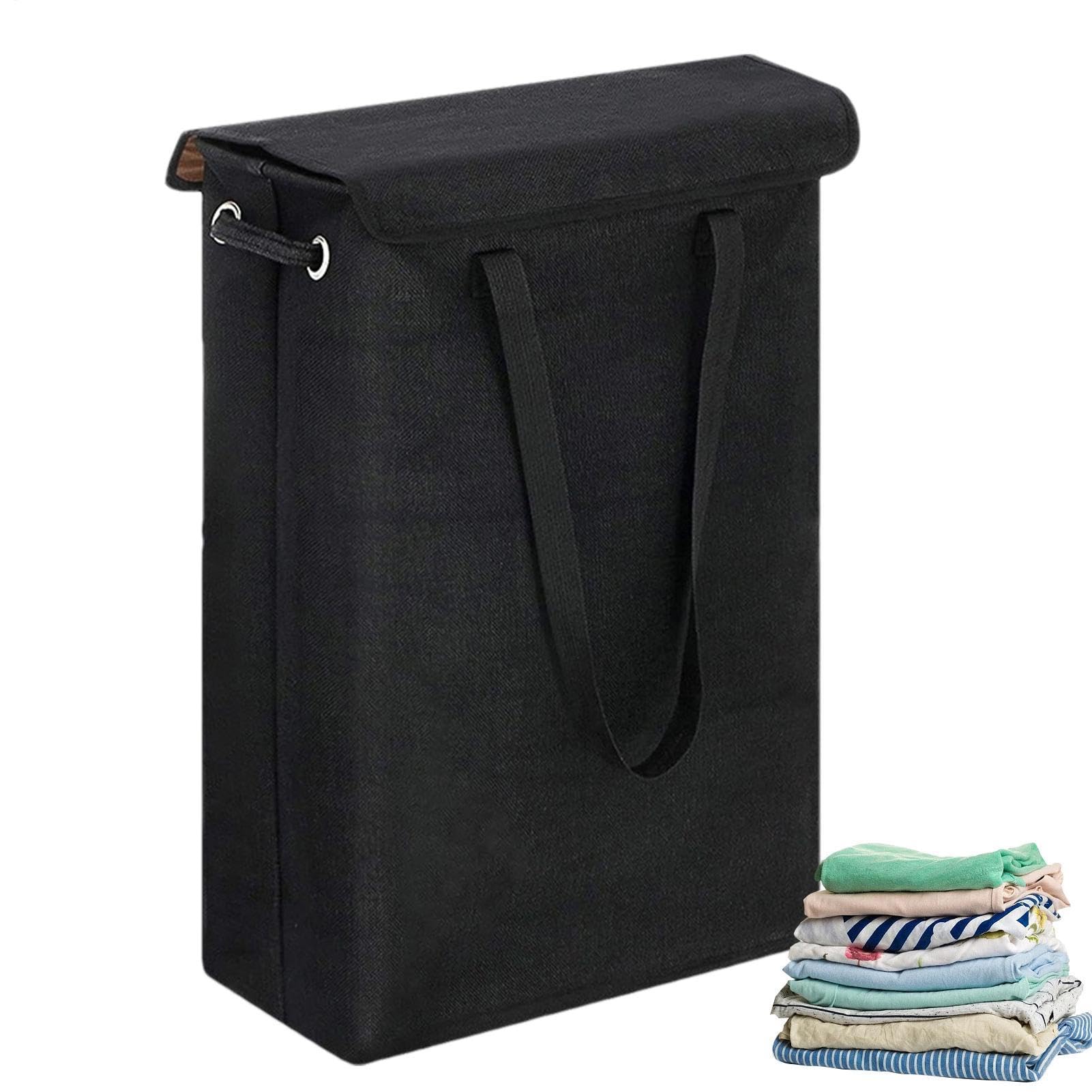 Panier de rangement pliable pour vetements avec fond renforce salon