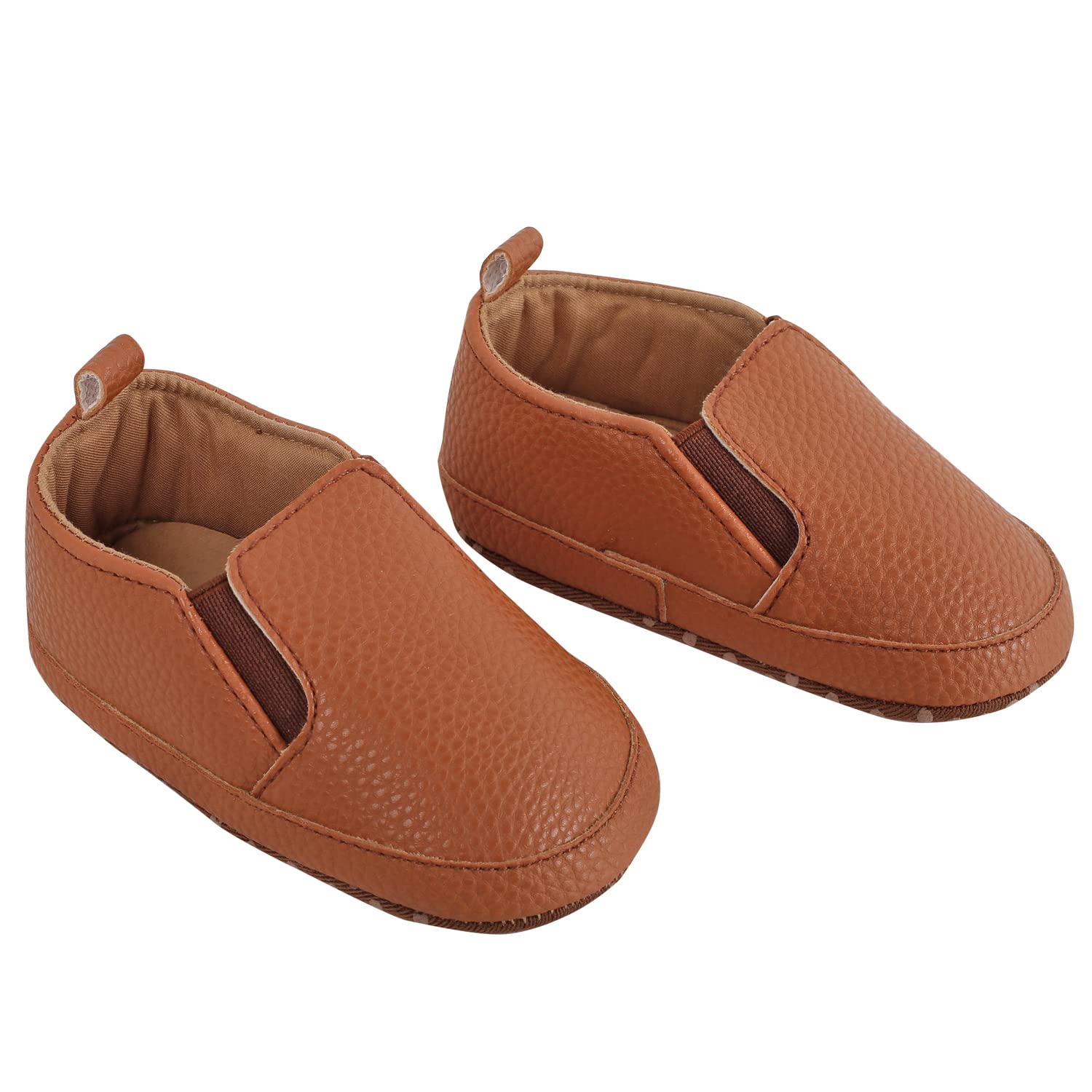 Leather Comfortable & Breathable Baby Boy & Girl Pull-On Booties | Cozy Fleece Infant All Seasons Footwear