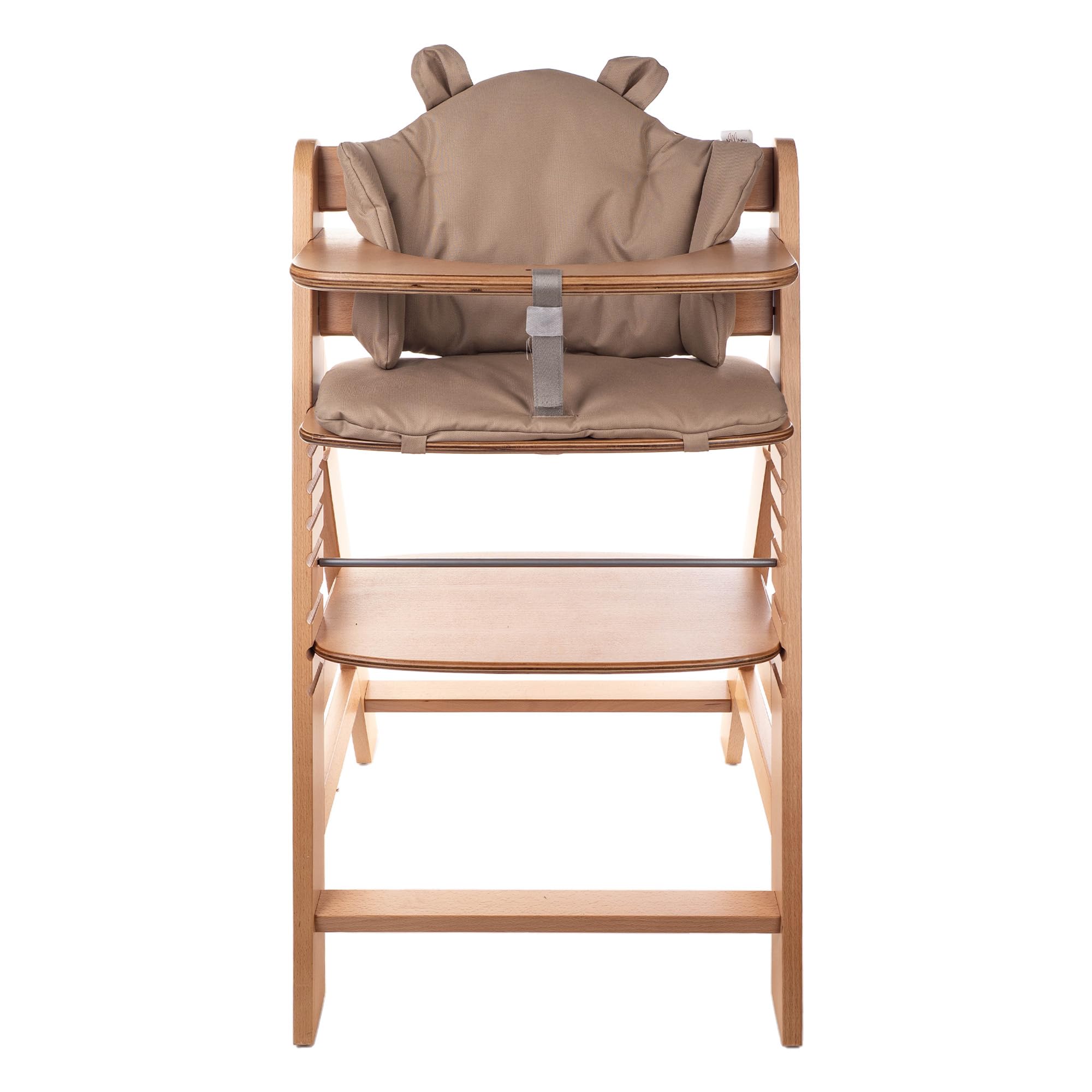 Hauck Zweiteiliges Sitzkissen für Hochstuhl – Wasserdichtes Oxford-Gewebe – Antiallergisch – Cappuccino Teddy