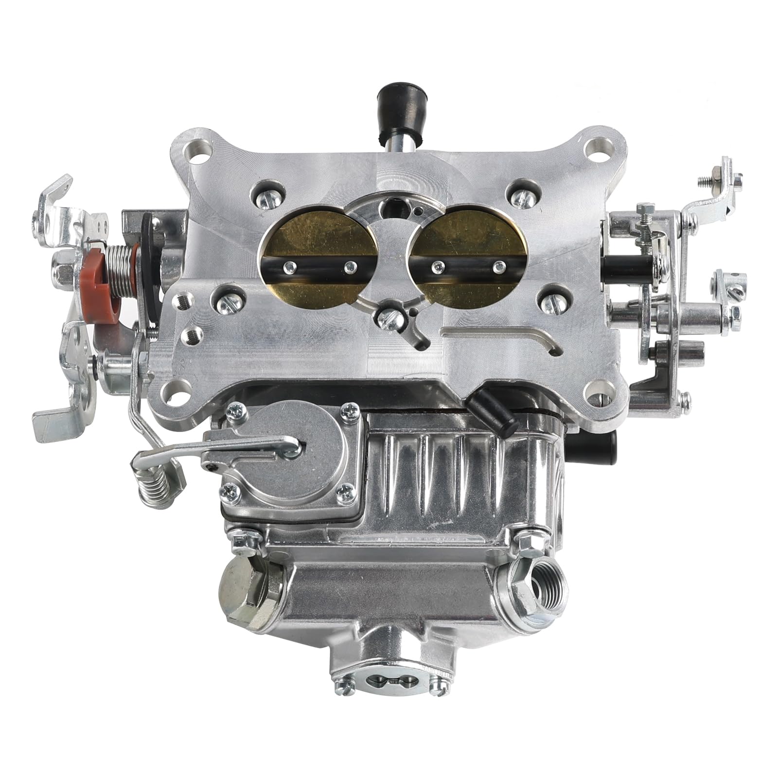 Carburador 2BBL 350 CFM Manual para Holley 2300 0-7448 de Aluminio, Boquillas Primarias 61, Válvula de Potencia 8.5, Entrada de Combustible Sencilla, Puerto de Vacío, Repuesto Directo para Gasolina