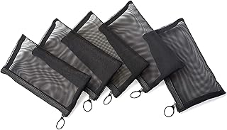 Patu Zipper Mesh Bags, Pencil Case, 5 Pieces, Beauty Makeup Cosmetic Accessories Organizer, Travel Toiletry Kit Set Storag...