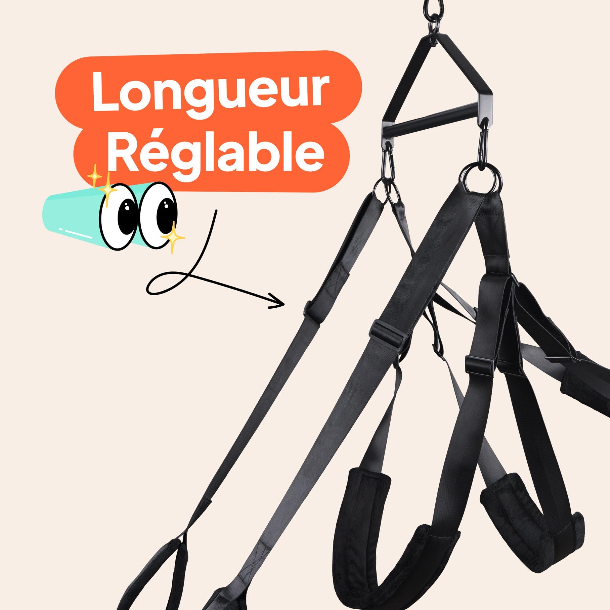 obaie Balançoire Sexuelle Adulte pour Couple Deluxe - Balancoire Sexuelle Suspendue Plafond - Meuble Sexuel et Accessoires Adulte pour BDSM - Balancoire de l'Amour Accessoires Sexualité Couple