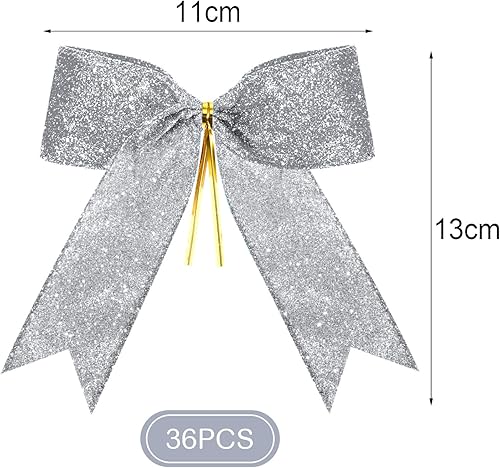 Miniatura 2 de Sumind 36 lazos con purpurina para bolsas de golosinas, cesta de envoltura de regalo, boda, baby shower, cumpleaños, día de San Valentín, fiesta de