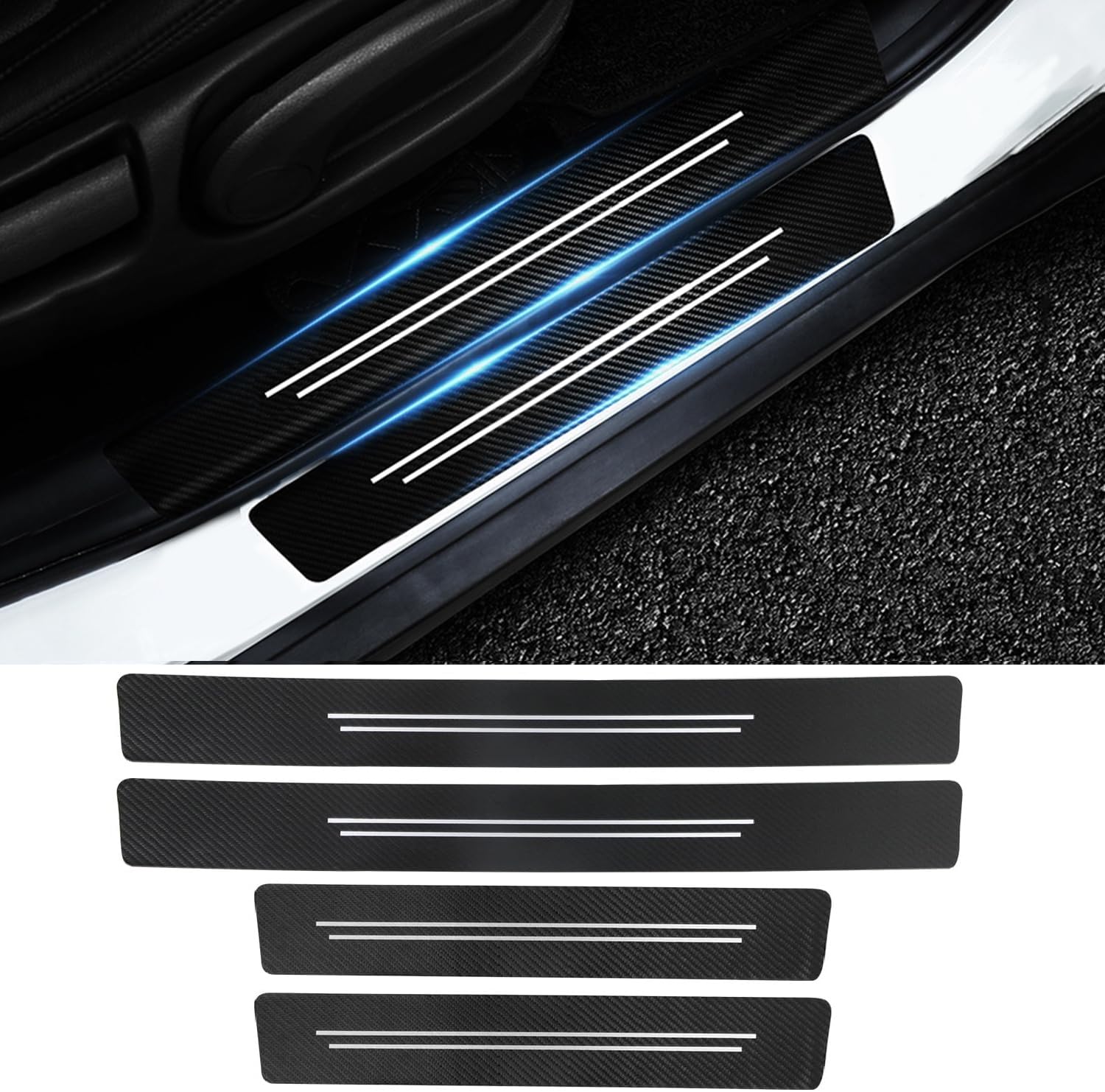 AZHAOJLI Automobile Accessories Threshold Protection Sticker for BUICK Verano Sedan 2018-2022