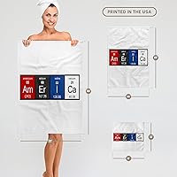 Vista 6 de 3D Rose America in Elements from Periodic Table-Chemistry Chemical Science - Toalla de mano, 15 x 22 pulgadas, multicolor