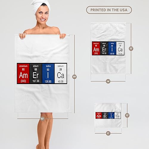 Miniatura 7 de 3D Rose America in Elements from Periodic Table-Chemistry Chemical Science - Toalla de mano, 15 x 22 pulgadas, multicolor