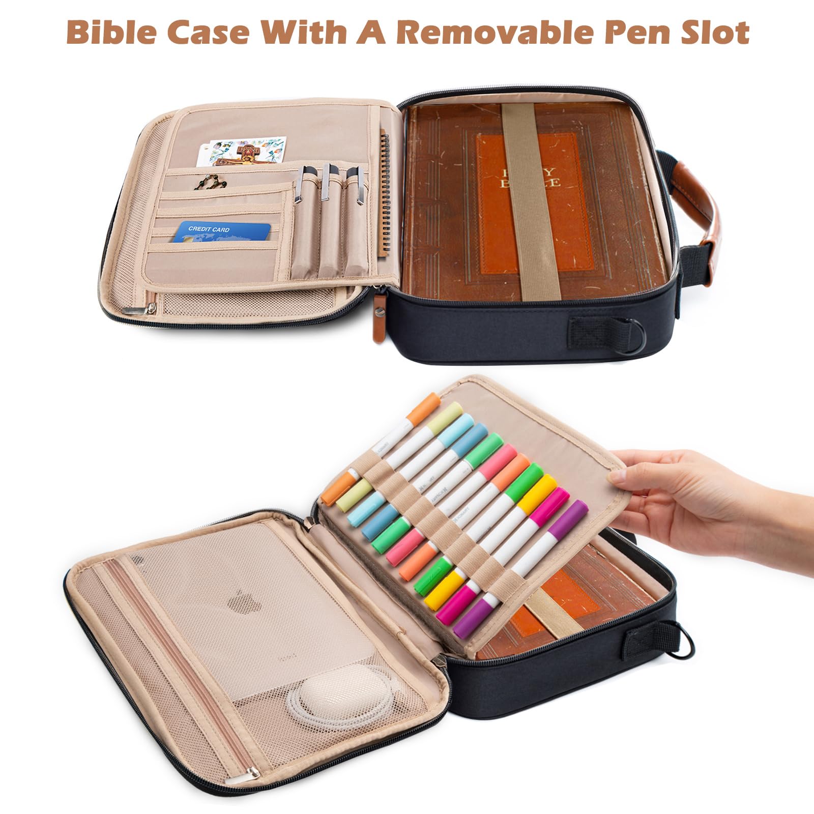 Aplufine Bible Cover For MenBible Case For WomenMedium