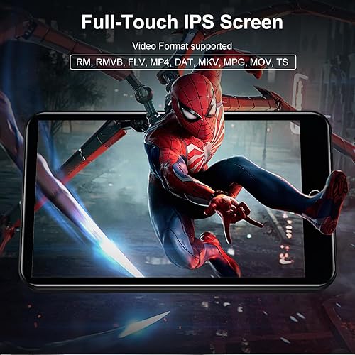 Miniatura 4 de Reproductor MP3 de 80 GB con Bluetooth y WiFi, audio portátil Android de 5 pulgadas MP3 y MP4 con altavoces integrados, soporte para Spotify,