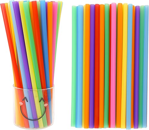 Tomnk Paquete de 200 pajitas de batido gigantes, pajitas de batido de 10.3 pulgadas desechables extra largas