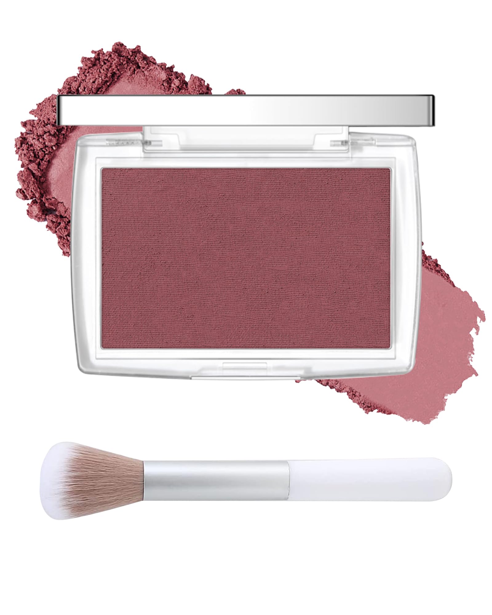 Berry Blush Palette, Matte Powder Blush for Cheeks with Brush, Natural Glow 006#Berry 0.16 Ounce (Pack of 1)