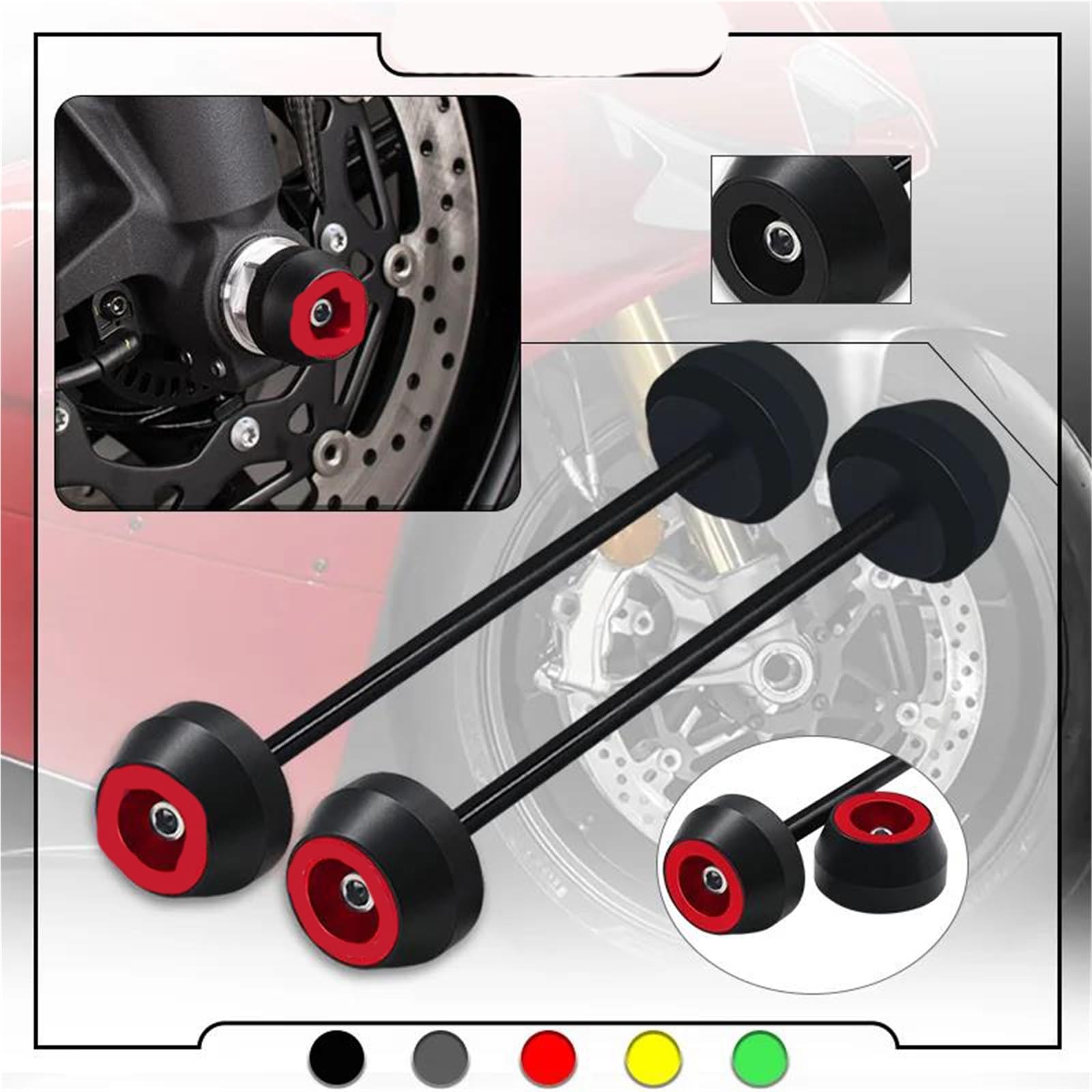 BMW F800GS Rear Fork/Axle Sliders - CNC Aluminum, For 2023 2024 2025+ Models, Crash Protection