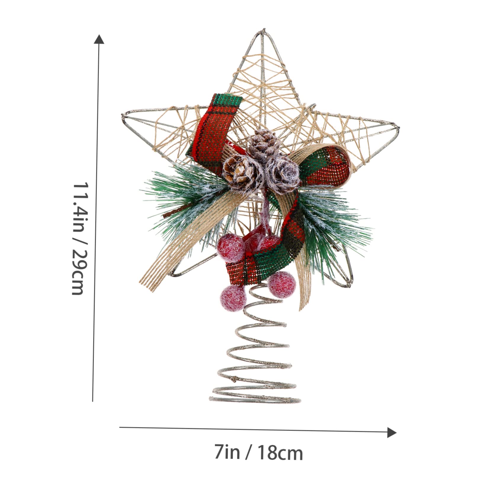 PRETYZOOM 5 Piezas Estrella Superior del Árbol De Navidad Ligero País Hombre Copa del Árbol Rojo Exterior Adornos Neón Pan De Jengibre Luces De Hadas Puerta Decoración Pre Madera