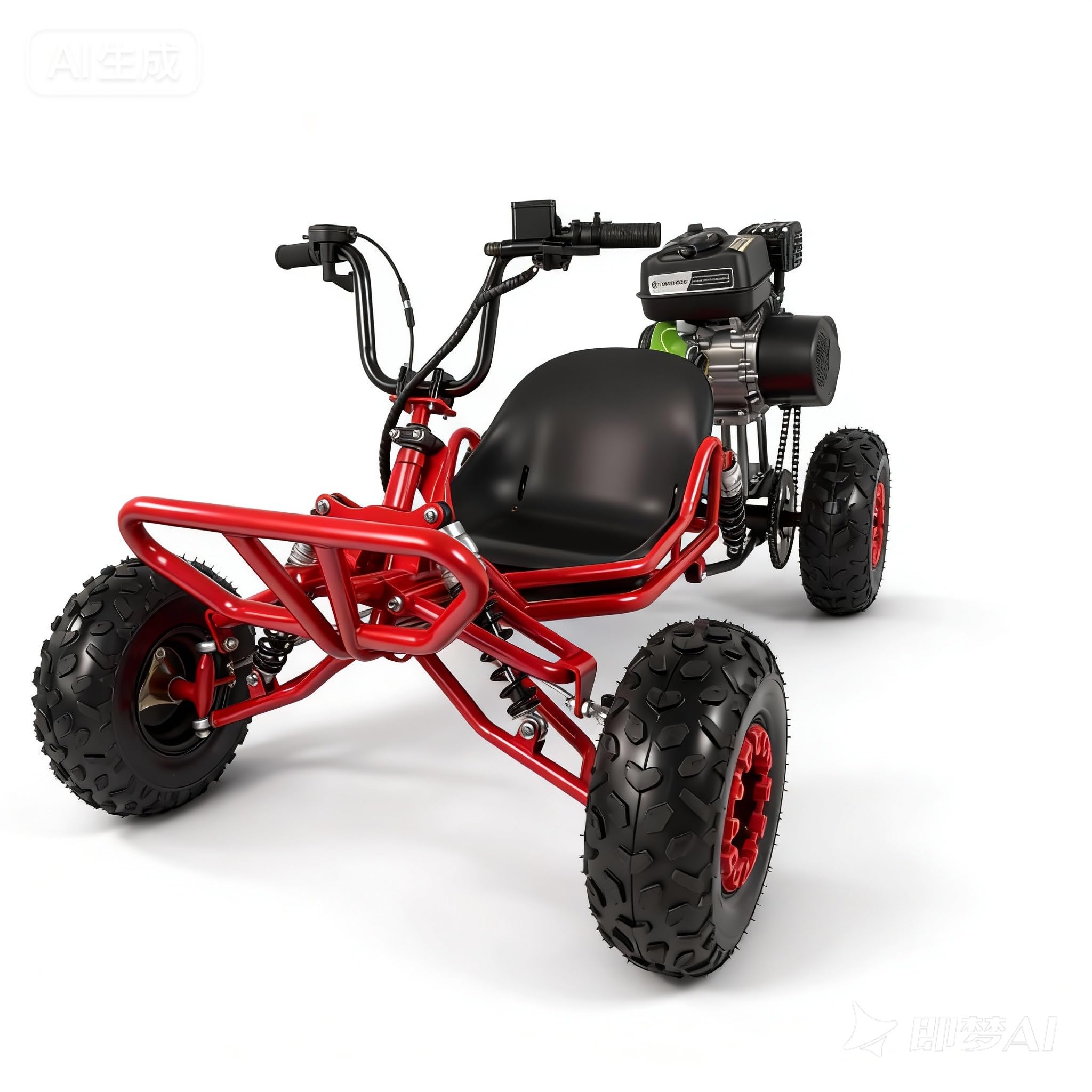 Zyliathor 212cc 4-Stroke Gas Powered Go Kart, CVT Go Kart (Belt) + 420 Chain, Up to 45MPH, Hydraulic Rear Disc Brake, 4-Wheel Independent Suspension,