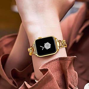 Amazon.com: Kolgios 42/44/45mm Gold Cool Chain Women Metal