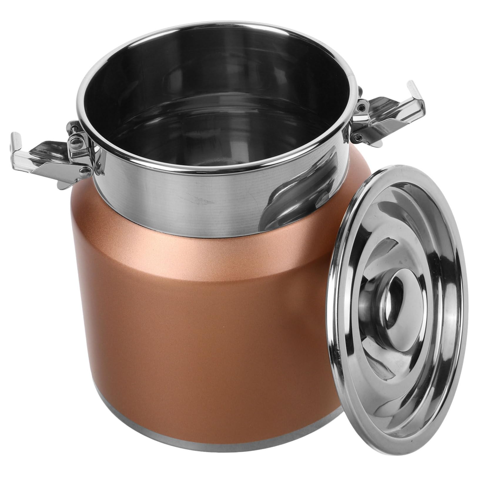 Alipis Contenitore Latte in Acciaio Inox 2, 5 l Coperchio | Stile Rustico Country, per Cucina e Campeggio, Facile da Pulire e Durevole
