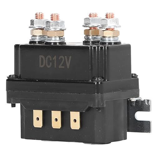 Miniatura 9 de Relé de cabrestante industrial de 12 V 250 A con control remoto e interruptor de contactor para ATV UTV de 2000 a 5000 libras, incluye protección de
