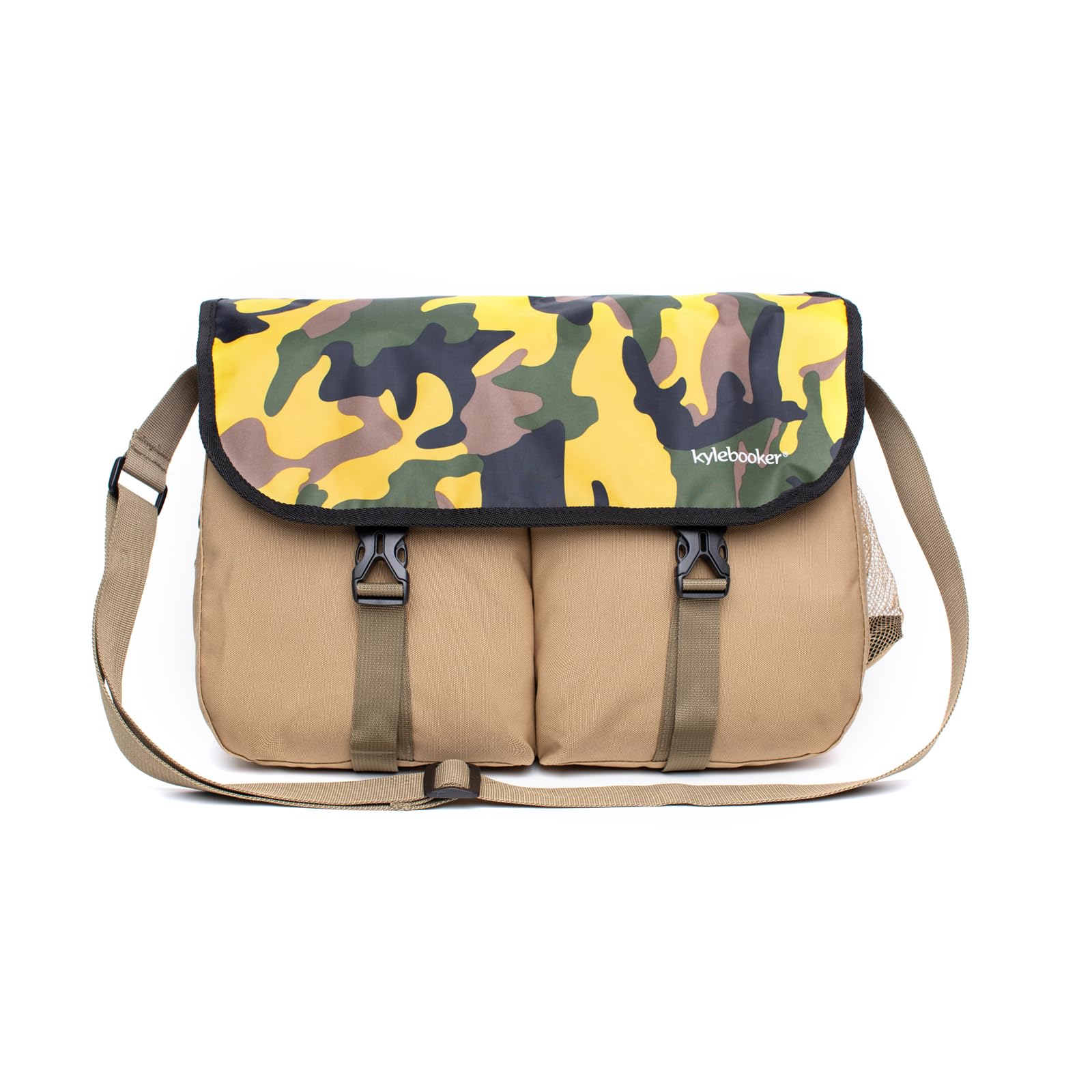 Kylebooker Trout Fishing Bag Fly Fishing Crossbody Shoulder Tackle Bag(Khaki)