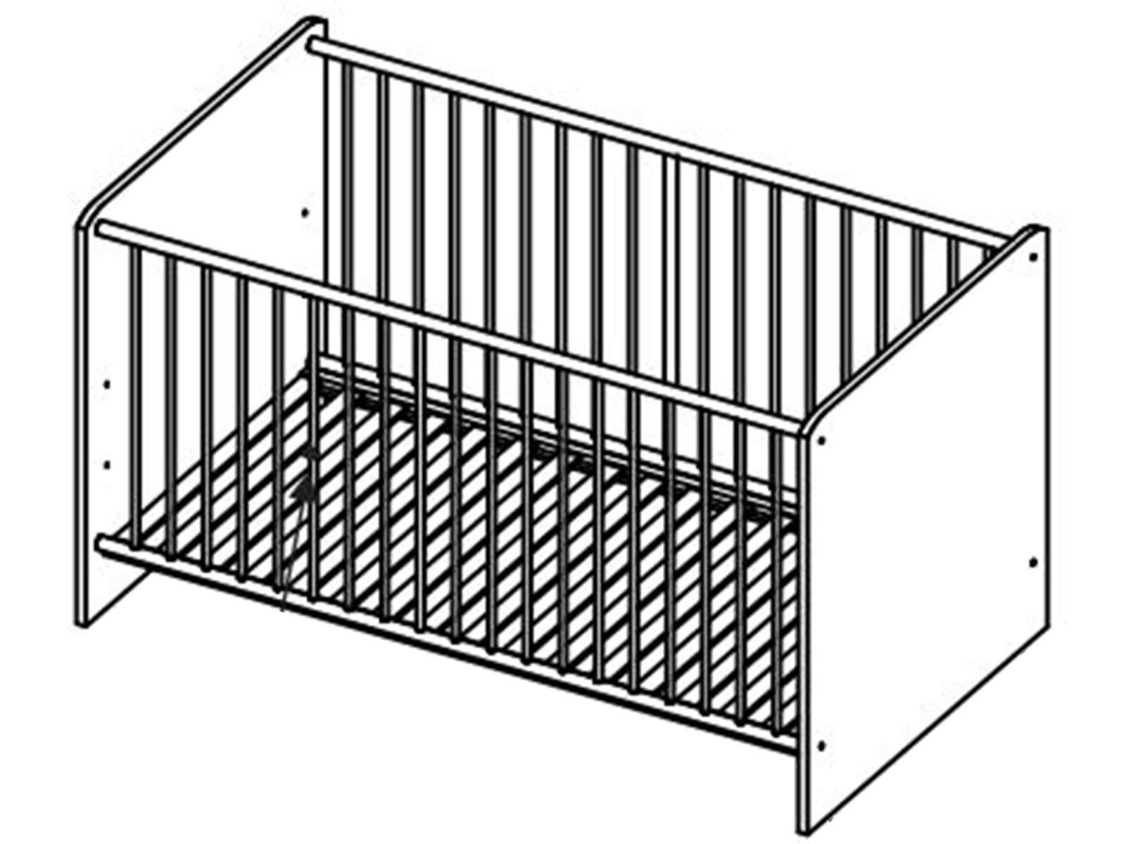 möbelando Babyzimmer Möbelset Kinderzimmer Komplettset Babymöbel (3-teilig) Floris I