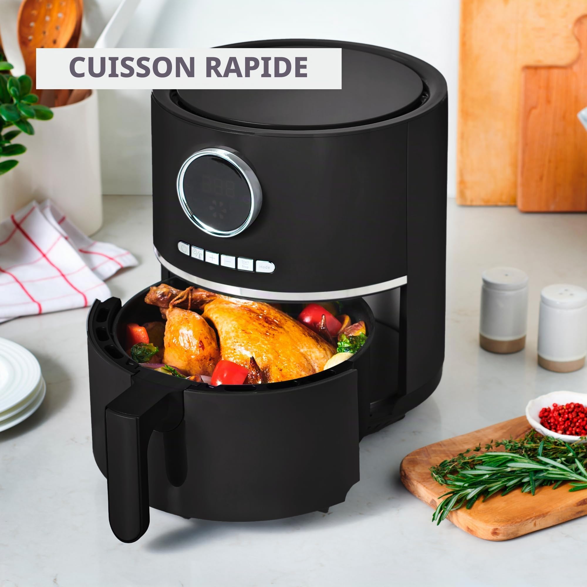 Friteuse à air chaud Moulinex Ultra Fry EZ111810 1600 W Noir