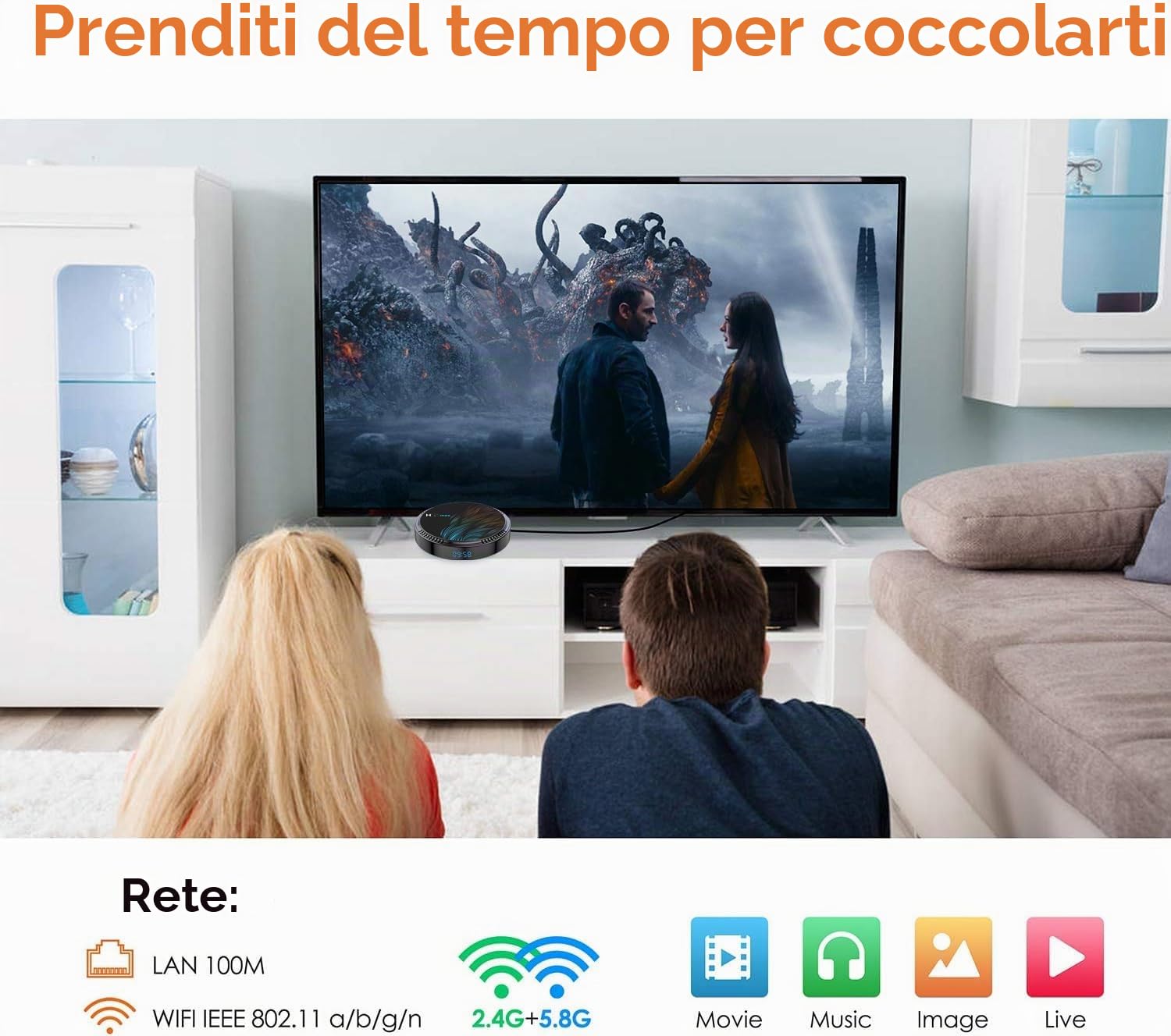 HK1 Max TV Box Upgrade Android 12.0 TV Box, 2GB RAM 16GB ROM, 2.4G/5G Dual Wi-Fi, BT4.0, 4K H.265 Decoding HDR Set Top Box