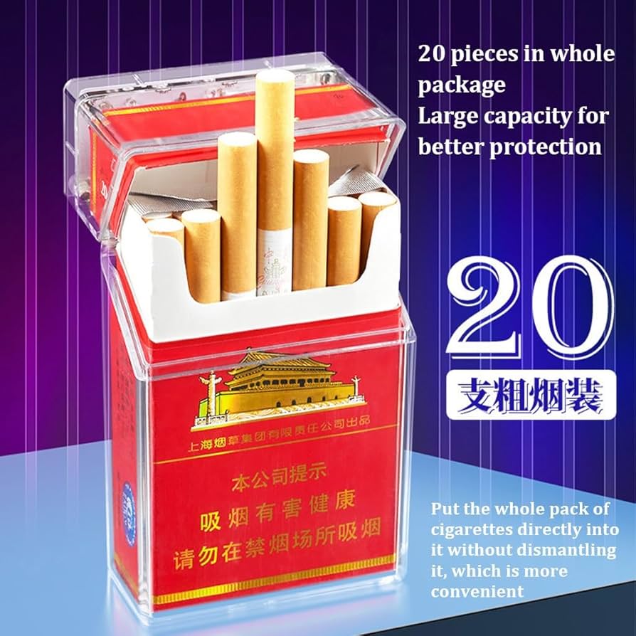 Amazon.co.jp: 透明な光るシガレットケース ライター付き 通常