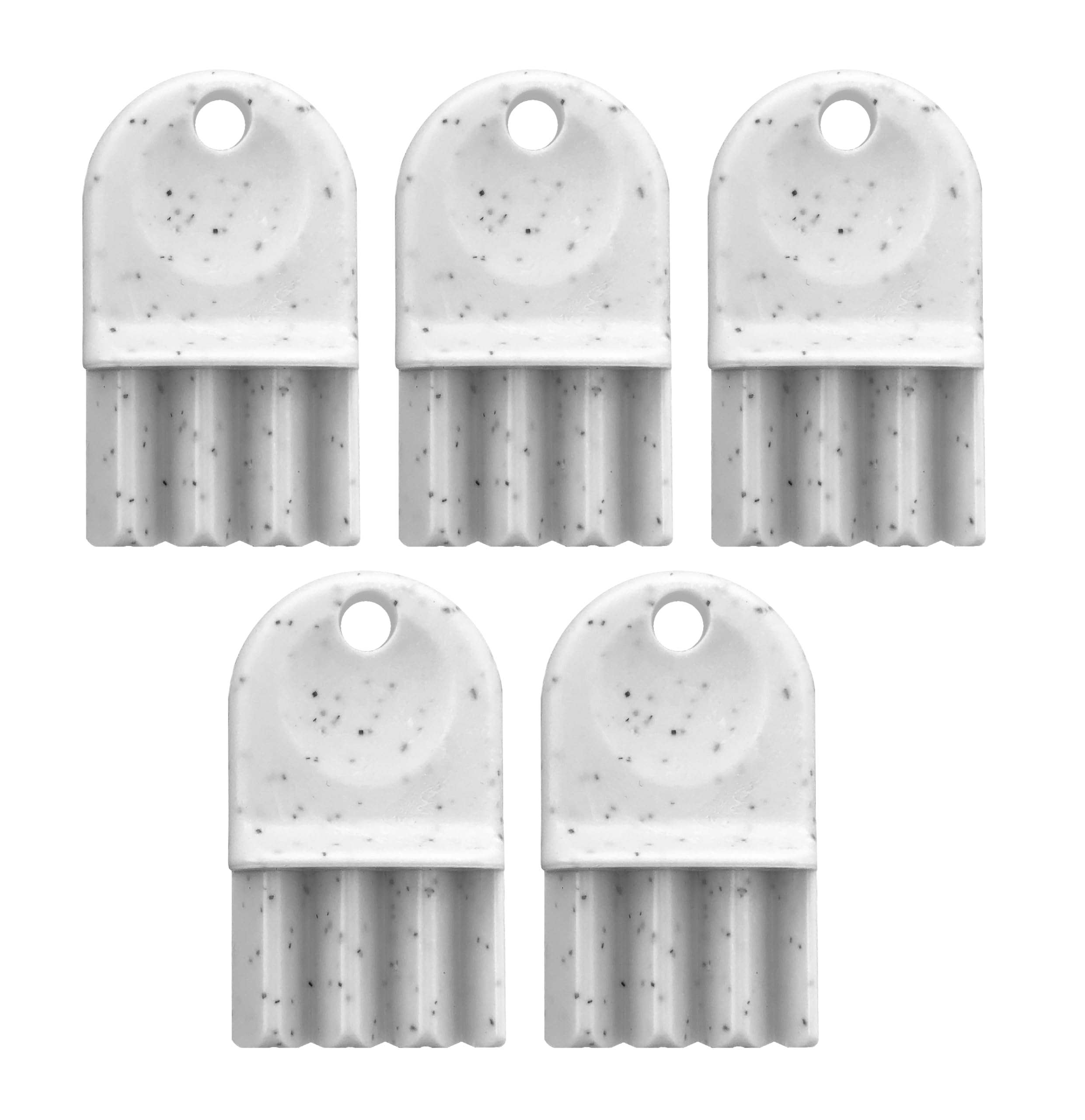 Tomstrad White Bulk Pack Of Waffle Dispenser Keys - Compatiable With Leonardo Versatwin, San Jamar And Other Toilet Paper And Towel Dispensers. (5)