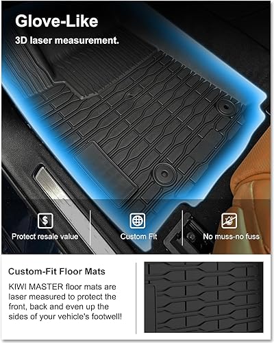 Miniatura 2 de KIWI MASTER Alfombrillas para Jeep Grand Cherokee 2022-2026, 4xe, ajuste personalizado para todo tipo de clima, revestimientos de suelo de TPE
